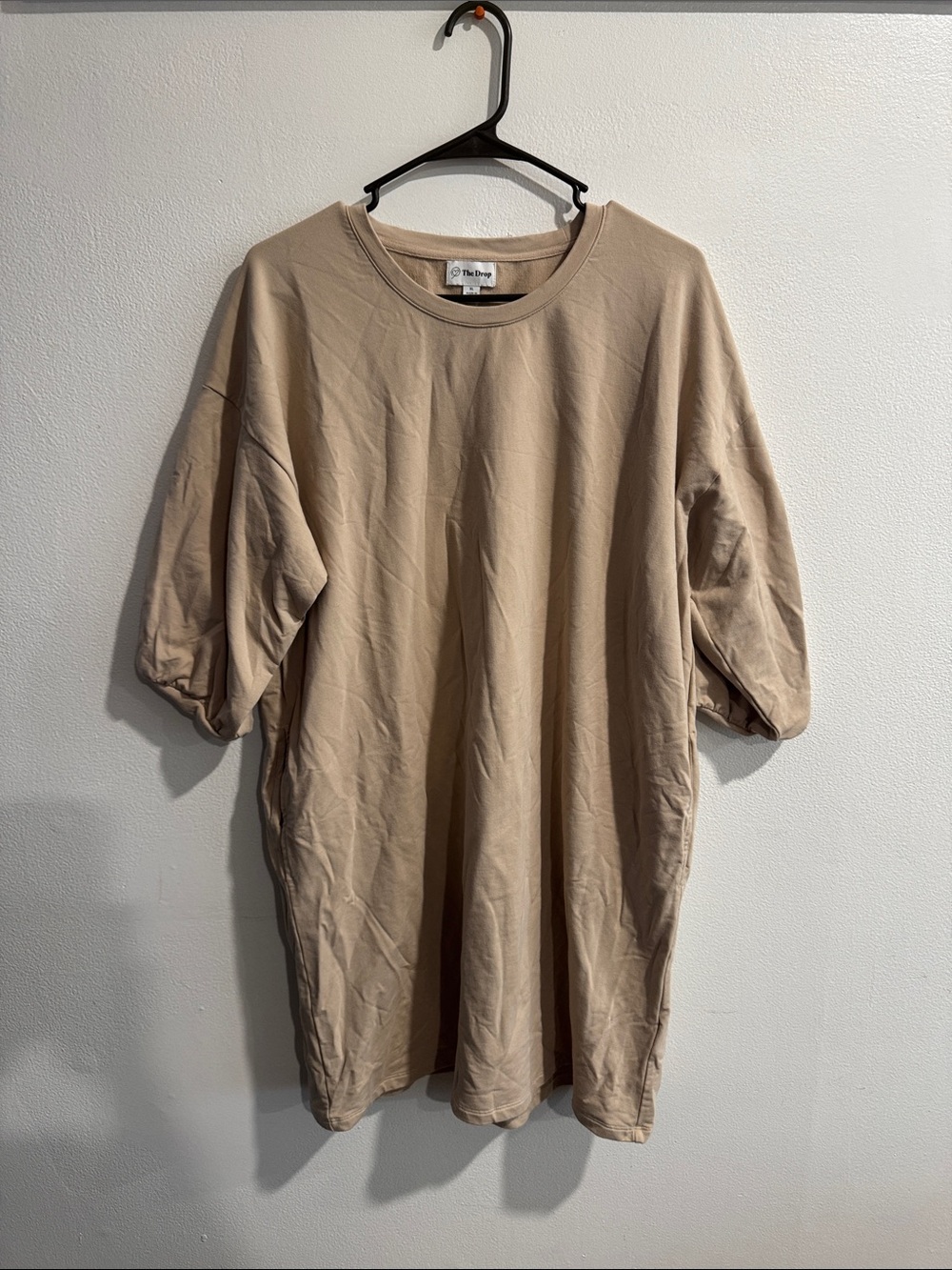The Drop Dress in Beige with Pockets size XL